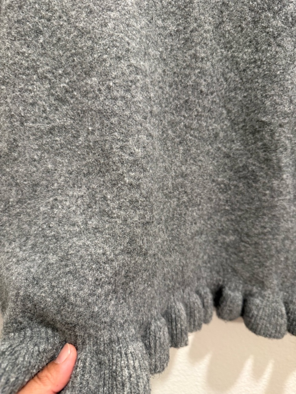 Zara Gray Ribbed Knit Top - Picture 2 of 4